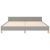 vidaXL Bed Frame without Mattress Light Grey 183x203 cm King Fabric