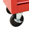 vidaXL Tool Trolley with 14 Drawers Steel Red