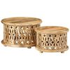 vidaXL 2 Piece Coffee Table Set Solid Wood Mango