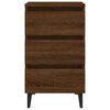 vidaXL Bed Cabinets with Metal Legs 2 pcs Brown Oak 40x35x69 cm