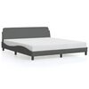 vidaXL Bed Frame Dover Dark Grey 160x200 cm Fabric