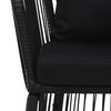 vidaXL Garden Chairs 2 pcs with Cushions and Pillows PVC Rattan Black