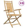 vidaXL Folding Chairs 8 pcs 53x66x99 cm Bamboo