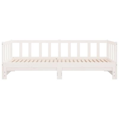 vidaXL Pull-out Day Bed without Mattress White 2x(90x200) cm