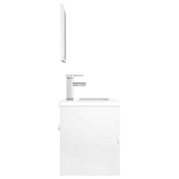 vidaXL Bathroom Furniture Set White Engineered Wood