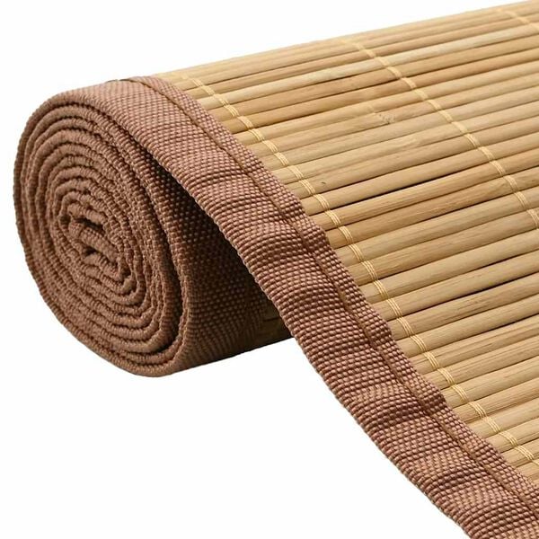 vidaXL Rug Bamboo 100x160 cm Brown