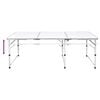 Foldable Camping Table Height Adjustable Aluminium 180 x 60 cm