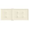 vidaXL Garden Highback Chair Cushions 2 pcs Cream 120x50x3 cm Fabric