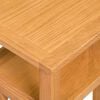 vidaXL End Table with Magazine Shelf 27x35x55 cm Solid Oak Wood