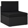 vidaXL 9 Piece Garden Lounge Set Poly Rattan Black