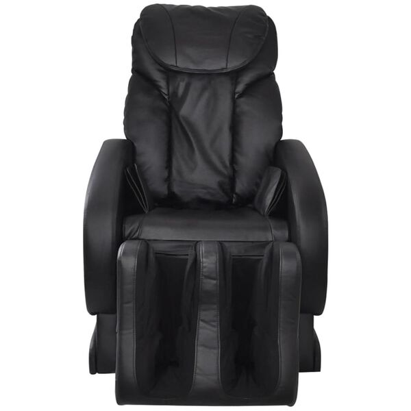 vidaXL Massage Chair Black Faux Leather