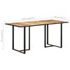 vidaXL Dining Table 160 cm Rough Mango Wood