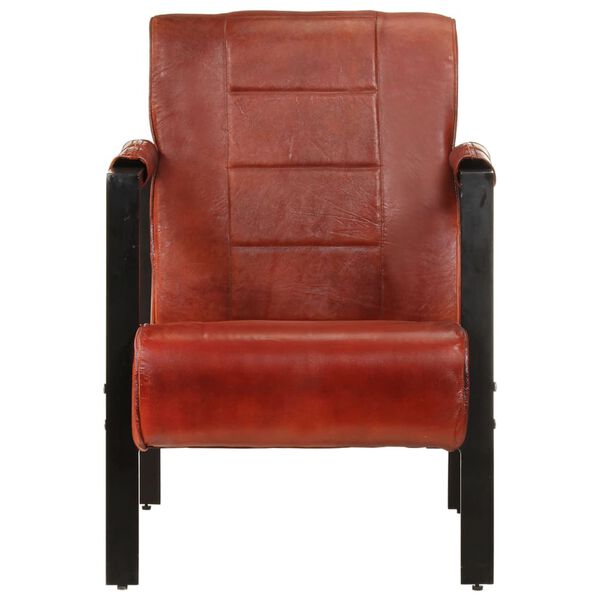 vidaXL Sofa Chair 60x80x87 cm Dark Brown Real Goat Leather
