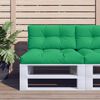 vidaXL Pallet Cushions 2 pcs Green Fabric