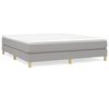 vidaXL Box Spring Bed Frame Light Grey 180x200 cm Fabric