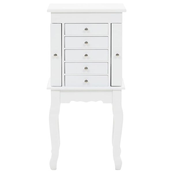 vidaXL Free Standing Jewelery Cabinet White