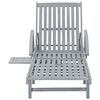 vidaXL Garden Sun Lounger Grey Solid Acacia Wood