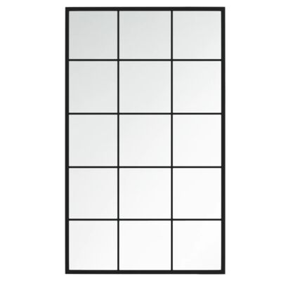 vidaXL Wall Mirrors 6 pcs Black 100x60 cm Metal