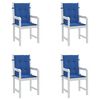 vidaXL Garden Lowback Chair Cushions 4 pcs Royal Blue 100x50x3 cm Oxford Fabric