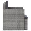 vidaXL Garden Chair with Cushions Poly Rattan Grey