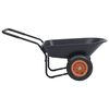 vidaXL Wheelbarrow Black and Orange 78 L 100 kg