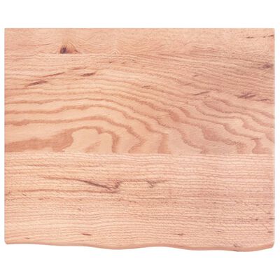 vidaXL Table Top Light Brown 60x50x(2-4) cm Treated Solid Wood Oak
