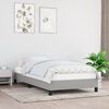 vidaXL Bed Frame without Mattress Light Grey 92x187 cm Single Fabric