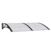 vidaXL Door Canopy | Black | Polycarbonate, ABS, Aluminium | 150x100 cm