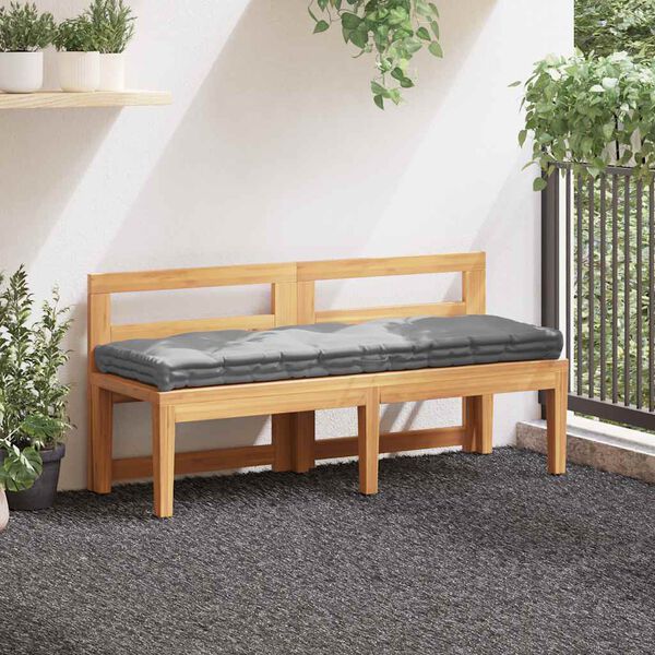 vidaXL Pallet Floor Cushion Cotton 120x40x7 cm Grey