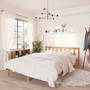 vidaXL 810080 vidaXL Bed Frame without Mattress Honey Brown Solid Wood 120x200 cm