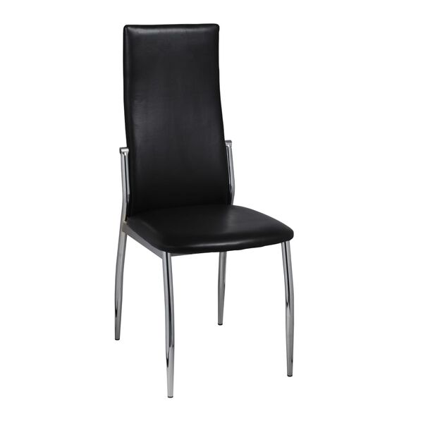vidaXL Dining Chairs 4 pcs Black Faux Leather