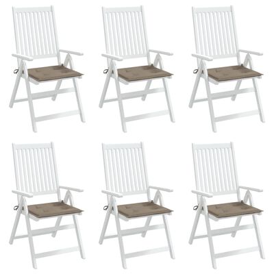vidaXL Garden Chair Cushions 6 pcs Taupe 50x50x3 cm Oxford Fabric