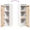 vidaXL Wall Cabinets 2 pcs White 30x30x100 cm Solid Pinewood
