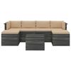 vidaXL 7 Piece Garden Pallet Lounge Set with Cushions Solid Pinewood