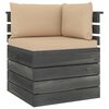 vidaXL 7 Piece Garden Pallet Lounge Set with Cushions Solid Pinewood