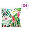 vidaXL Throw Pillows 4 pcs Multicolour 40x40 cm Fabric