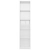 vidaXL 5-Tier Book Cabinet High Gloss White 40x24x175 cm Engineered Wood