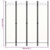 vidaXL 4-Panel Room Divider White 160x180 cm