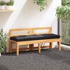 vidaXL Pallet Floor Cushion Cotton 120x40x7 cm Black