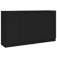 vidaXL Sideboards 2 pcs Black 60x30x70 cm Engineered Wood