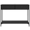 vidaXL Console Table Black Oak 100 x 34.5 x 75 cm Engineered Wood