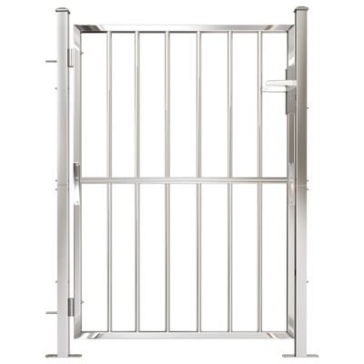vidaXL Garden Gate 100x125 cm Stainless Steel