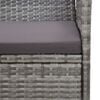 vidaXL 2 Piece Garden Lounge Set with Cushion Poly Rattan Grey