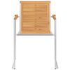 vidaXL Garden Chairs with Cushions 2 pcs Solid Teak Wood and Steel