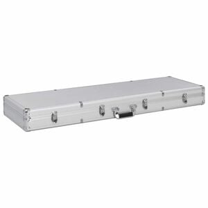 vidaXL Gun Case Silver 118x38x12 cm Aluminium