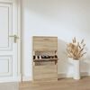 vidaXL Shoe Cabinet Oak 59x17x108 cm Engineered Wood