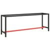 vidaXL Work Bench Frame | Matte black and matte red | Powder-coated metal