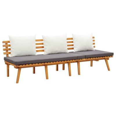 vidaXL 4 Piece Garden Lounge Set with Cushions Solid Wood Acacia