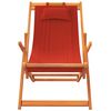 vidaXL Folding Beach Chairs 2 pcs Red Fabric