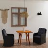 vidaXL 3 Piece Garden Dining Set Black